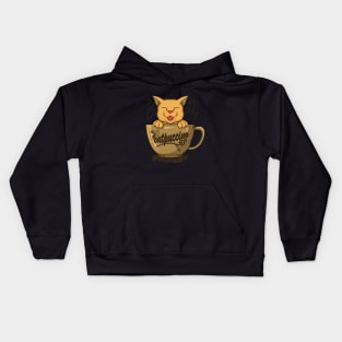 cat and coffee Kids Hoodie